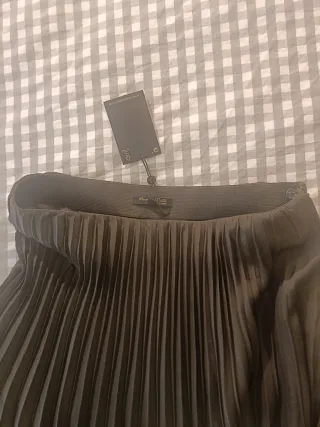 Falda Massimo Dutti tablas verde oliva