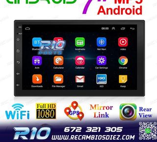 RADIO 9" GPS ANDROID 13 2DIN TÁCTIL BLUETOOTH USB SD