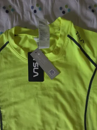Camiseta Hombre TSLA Talla S Neón. Fluor