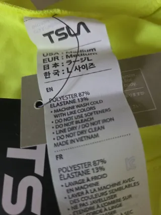 Camiseta Hombre TSLA Talla S Neón. Fluor