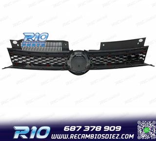 PARRILLA VOLKSWAGEN VW GOLF 6 08-12 LOOK GTI NEGRO MOLDURA R