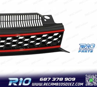 PARRILLA VOLKSWAGEN VW GOLF 6 08-12 LOOK GTI NEGRO MOLDURA R