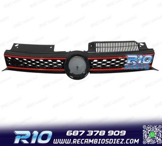 PARRILLA VOLKSWAGEN VW GOLF 6 08-12 LOOK GTI NEGRO MOLDURA R