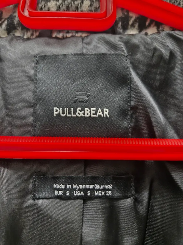 Abrigo cuadros Pull&Bear