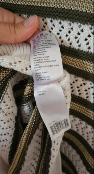 Jersey punto fino rayas verde y blanco