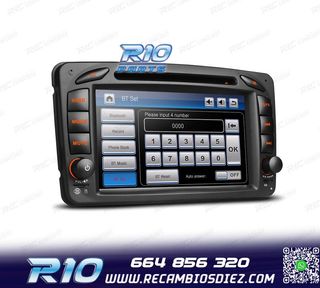 RADIO NAVEGADOR PARA MERCEDES CLASE A C CLK USB GPS TACTIL H