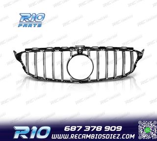 PARRILLA MERCEDES W205 14-18 LOOK AMG GT CROMO NEGRO