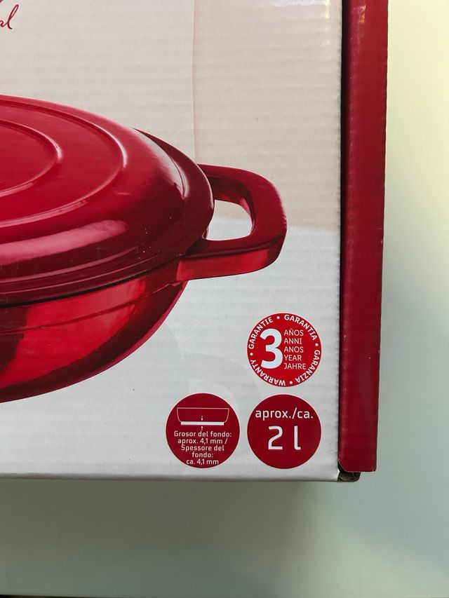 Cazuela Hierro Fundido Ernesto Roja 2L