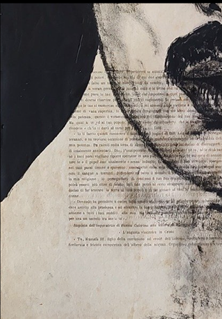 Freddie Mercury - Acrylic on old book paper