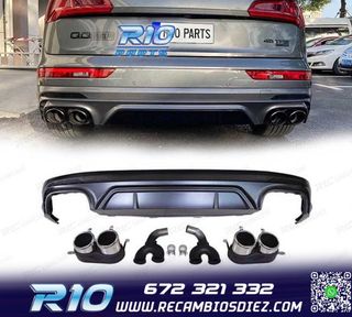 DIFUSOR AUDI Q5 S LINE 18-20 LOOK SQ5 + COLAS ESCAPE CROMO