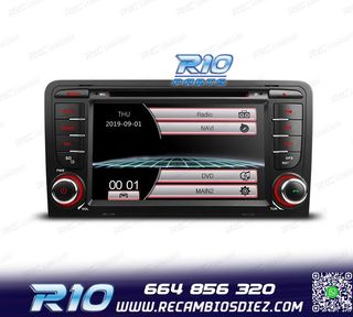RADIO NAVEGADOR 7" AUDI A3 8P 03-12 USB GPS TACTIL HD
