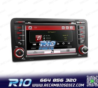 RADIO NAVEGADOR 7" AUDI A3 8P 03-12 USB GPS TACTIL HD