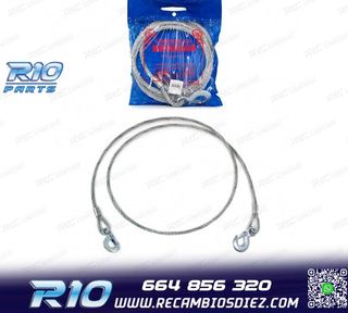 CABLE DE ACERO REMOLQUE CON DOBLE GANCHO
