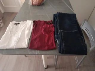 Conjunto 2 blusas y pantalón REBAJAJADAS