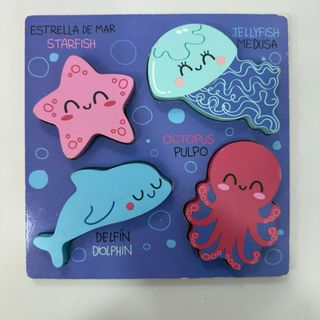 Puzzle Madera Animales Marinos