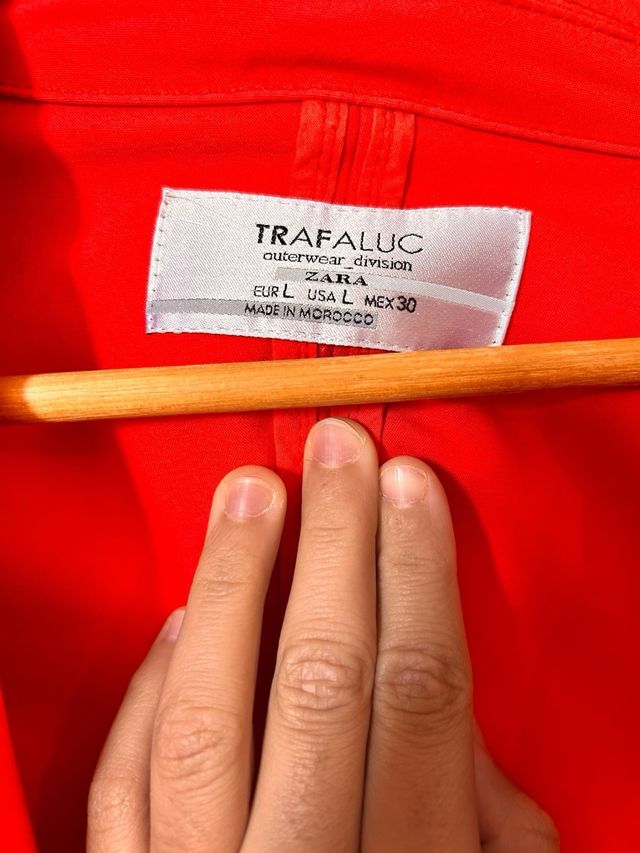 Chaqueta Zara Roja Talla L
