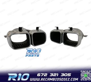 COLAS DE ESCAPE MERCEDES GLE W167 19- LOOK AMG GLE63 CROMO