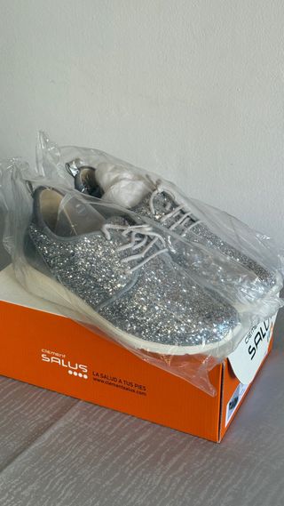 Zapatillas Clement Salus Purpurina Plateada