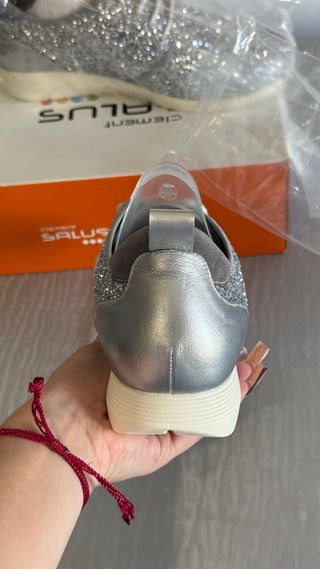 Zapatillas Clement Salus Purpurina Plateada
