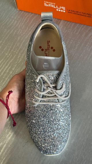 Zapatillas Clement Salus Purpurina Plateada