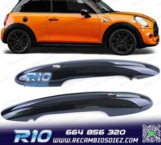 CARCASA TIRADOR PUERTA MINI F55 F56 F57 NEGRO BRILLO KEYLES