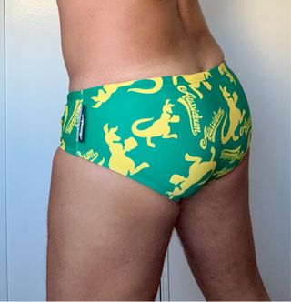 Bañador Aussiebum Talla M Verde/Amarillo