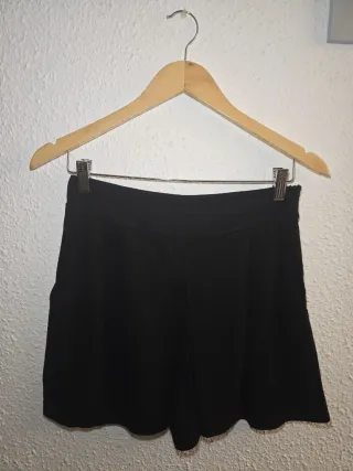 Falda vaquera negra botones talla S 34