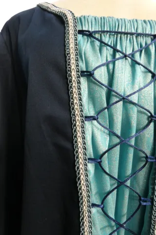 Vestido Medieval Azul y Turquesa