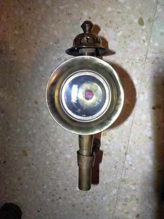 Farol antiguo de carruajes latón dorado