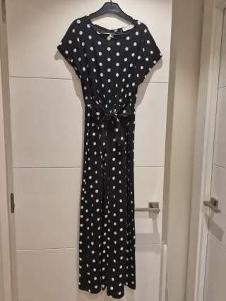 Mono Zara lunares negro y blanco