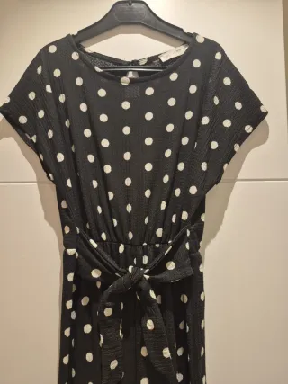 Mono Zara lunares negro y blanco