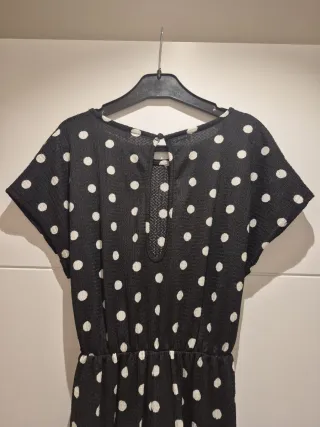 Mono Zara lunares negro y blanco