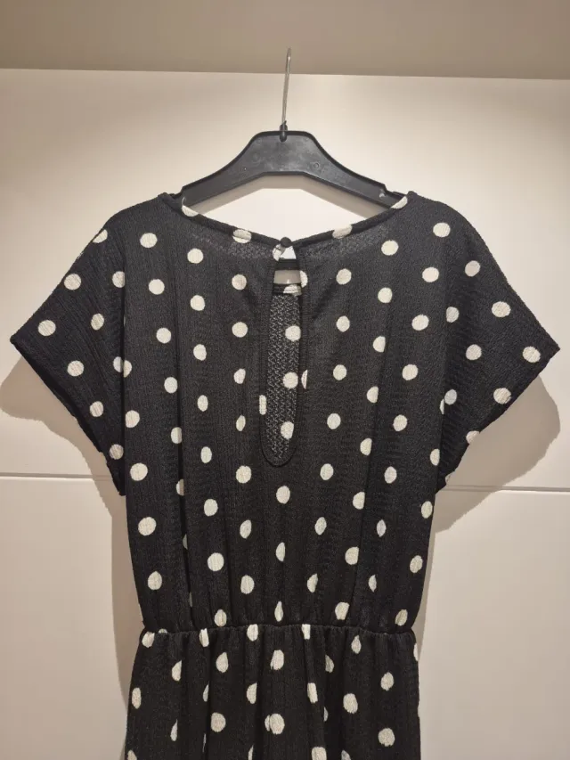 Mono Zara lunares negro y blanco