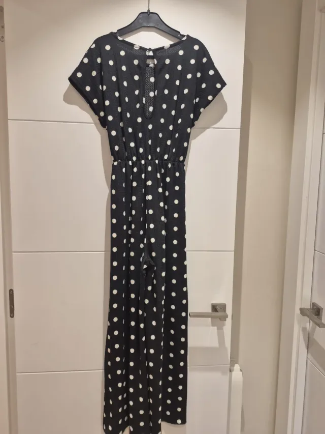 Mono Zara lunares negro y blanco