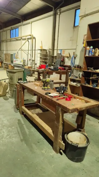 Banco de trabajo carpintería madera