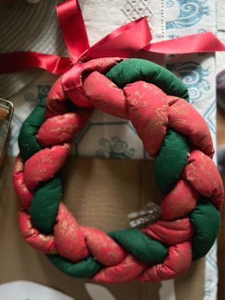 Ghirlanda di Natale in tessuto