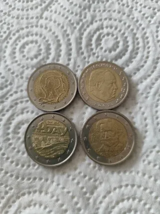 Lote 4 monedas 2€ conmemorativas
