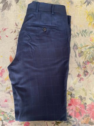 Traje Massimo Dutti Azul Cuadros