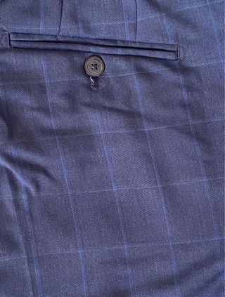 Traje Massimo Dutti Azul Cuadros