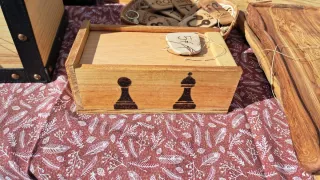 Caja de madera para ajedrez