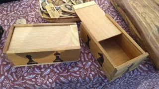 Caja de madera para ajedrez