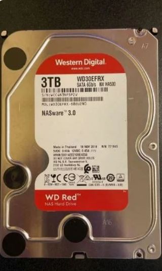 HARD DISK 3,5" WESTERN DIGITAL RED 3TB usato