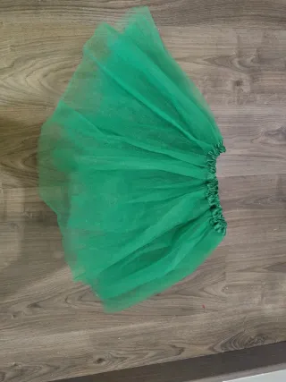 Falda tul verde disfraz mujer talla única