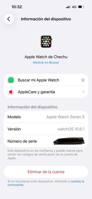 Apple Watch Series 5 40mm pantalla rota