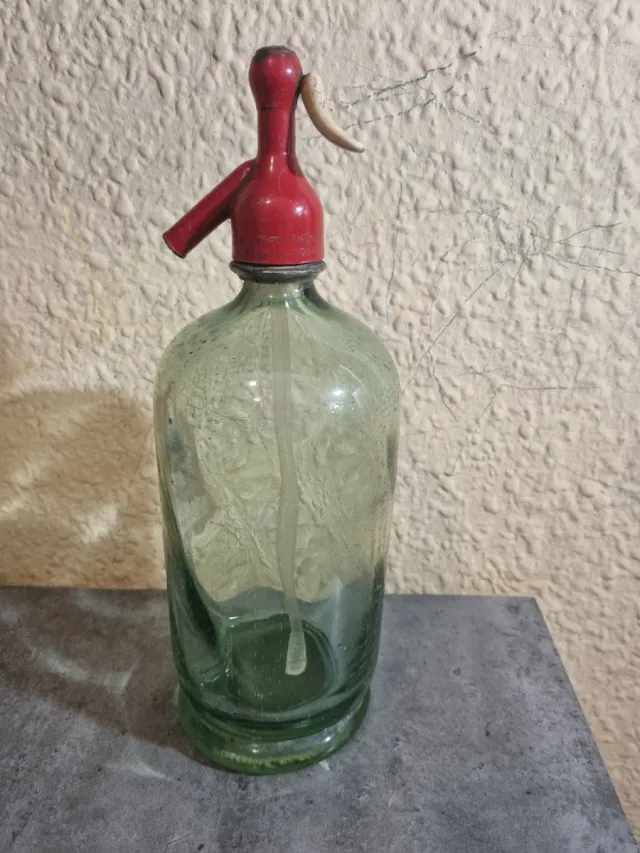 Antico sifone in cristallo La Flor