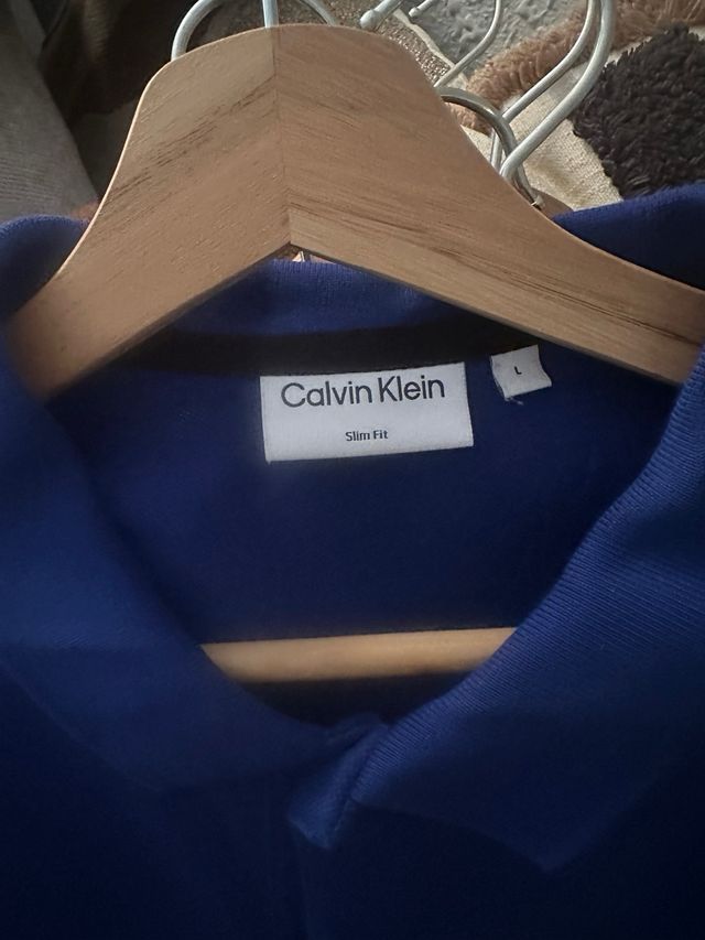 Polo Azul Calvin Klein Tamanho L