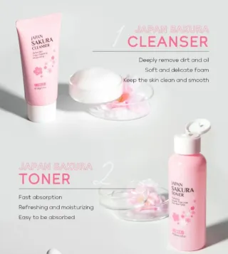Set Skincare Japan Sakura LAIKOU Rosa