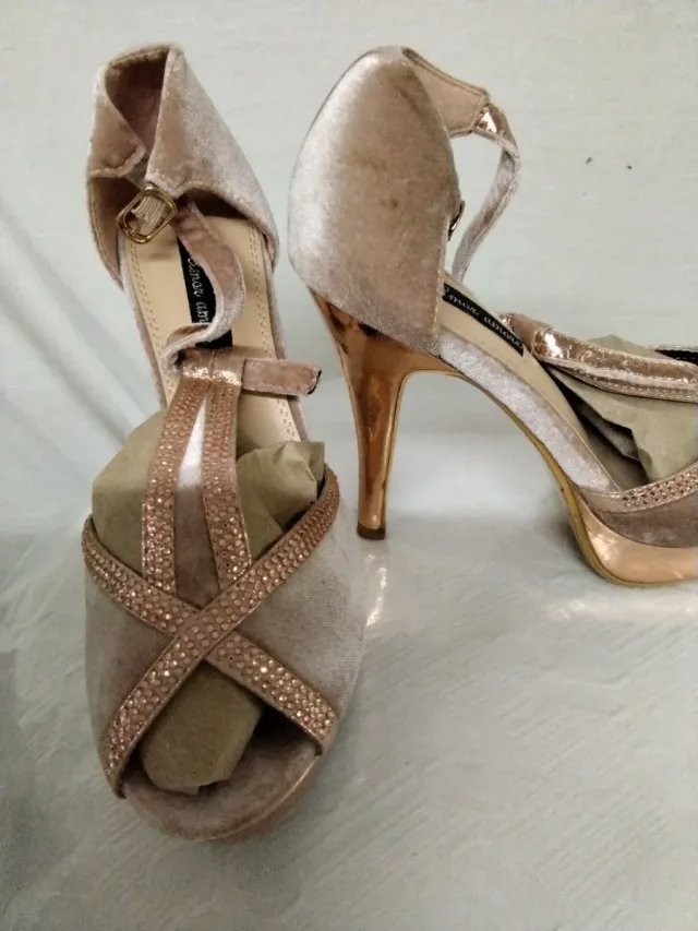 Zapatos de fiesta color cobre