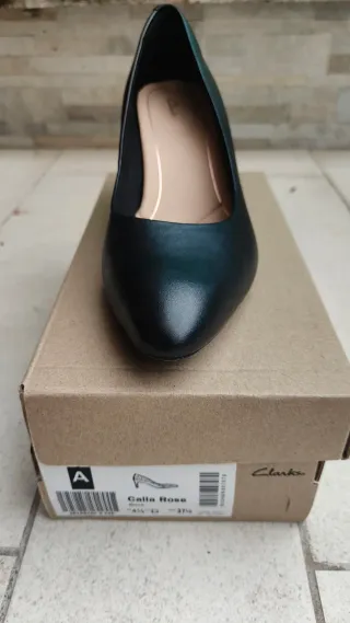 Décolleté Clarks Nere Pelle Tg 37.5