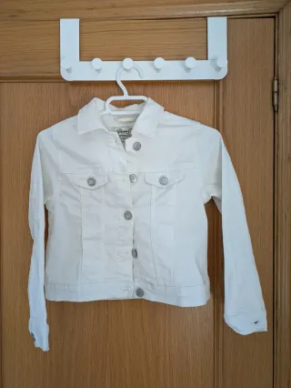 Cazadora vaquera niña blanca. 7/8 años